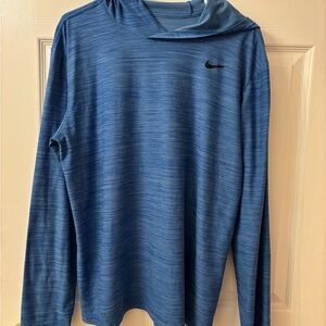 Nike Men's Blue Hooded Sweatshirt